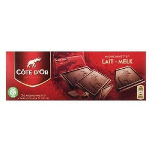 Cote D Or Milk Chocolate Tablets Individually Wrapped HEAT SENSITIVE ITEM. PLEASE ADD ITEM 122942 TO THE ORDER TO TRY TO PROTECT CHOCOLATES FROM HEAT DAMAGE. 150g