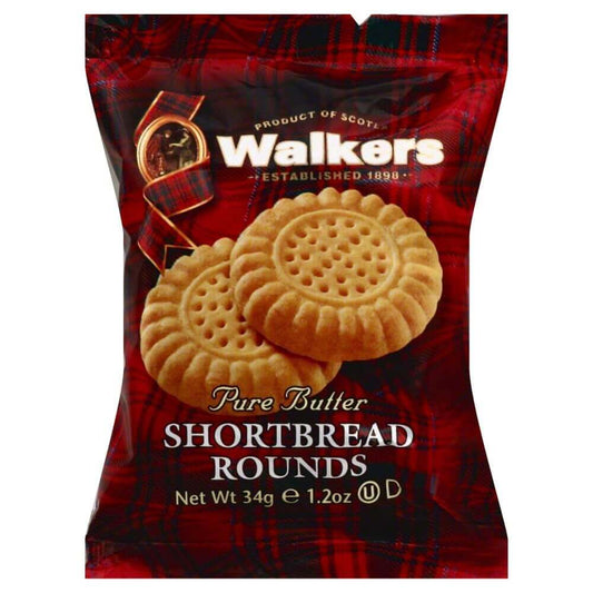 Walkers Shortbread Rounds (Pack of Two Biscuits) 34g