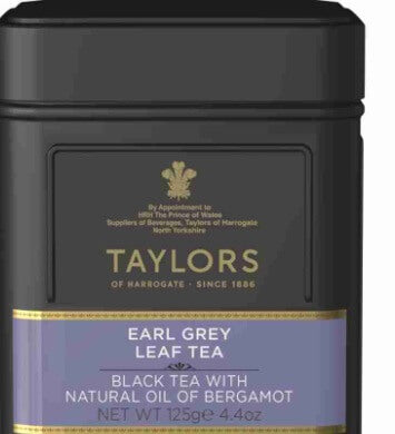 Taylors of Harrogate Earl Grey Loose Tea Leaf in a Tin 125g