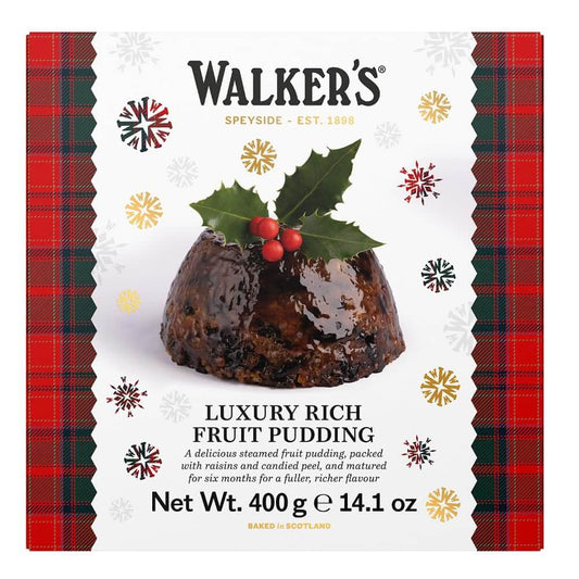 Walkers Christmas Decadent Pudding Rich Fruit Pudding (Plum Pudding) 400g