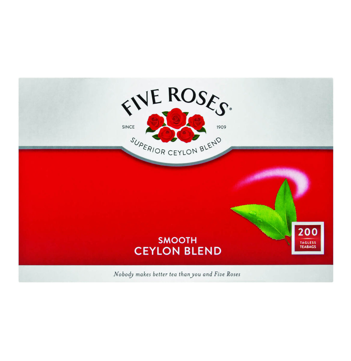 Five Roses Tagless Tea Bags (Pack of 200 Bags) 500g – British Food