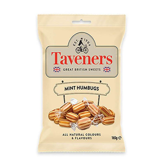 Taveners Mint Humbugs Bag 165g