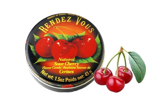 Rendezvous Natural Sour Cherry Candy Drops 43g