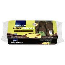 Edeka Gelee Dark Chocolate Covered Pineapple 250g