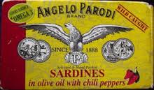Angelo Parodi Sardines in Olive Oil with Chili Peppers Tin 120g