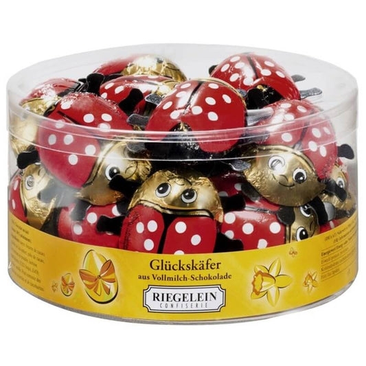 Riegelein Lady Birds HEAT SENSITIVE ITEM. PLEASE ADD ITEM 122942 TO THE ORDER TO TRY TO PROTECT CHOCOLATES FROM HEAT DAMAGE. 375g