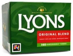 Lyons Original Blend Tea (Pack of 160 Tea Bags) 464g