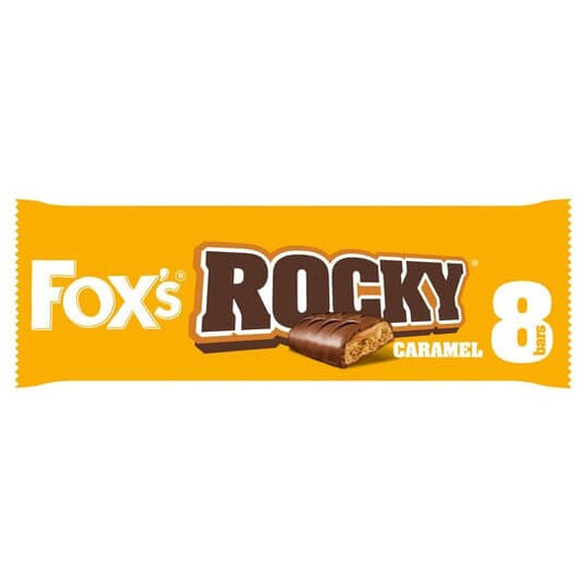 Foxs Biscuits Rocky Caramel Bars (Item Contains 7 Bars) HEAT SENSITIVE ITEM. PLEASE ADD ITEM 122942 TO THE ORDER TO TRY TO PROTECT CHOCOLATES FROM HEAT DAMAGE. 136.5g