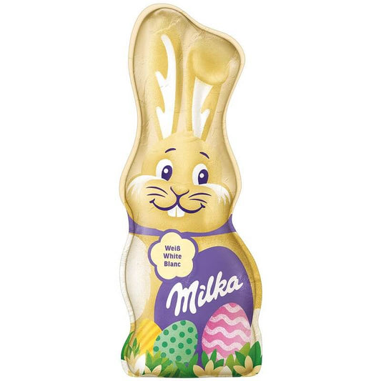 Milka Bunny White HEAT SENSITIVE ITEM. PLEASE ADD ITEM 122942 TO THE ORDER TO TRY TO PROTECT CHOCOLATES FROM HEAT DAMAGE. 45g