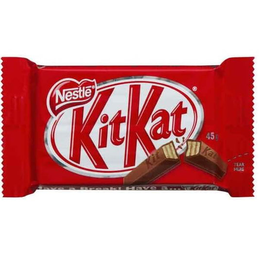 Nestle Kit Kat 4-Fingers HEAT SENSITIVE ITEM. PLEASE ADD ITEM 122942 TO THE ORDER TO TRY TO PROTECT CHOCOLATES FROM HEAT DAMAGE. 41.5g