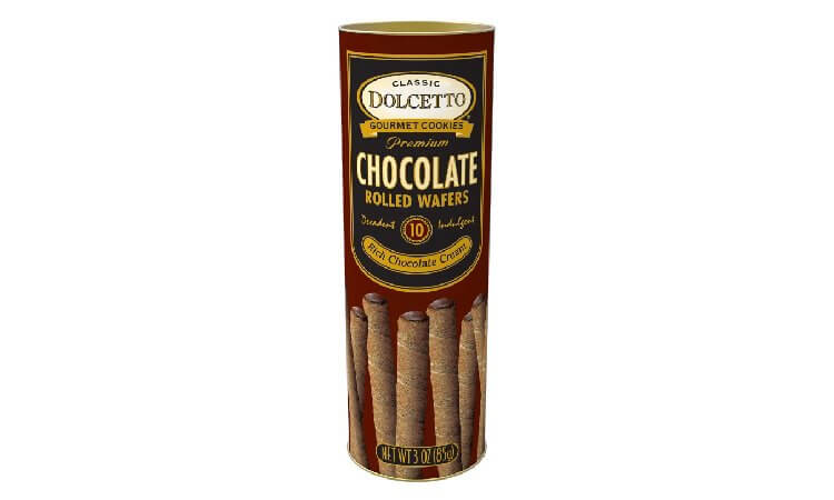 Dolcetto Chocolate Cream Rolled Wafers Canister 85g