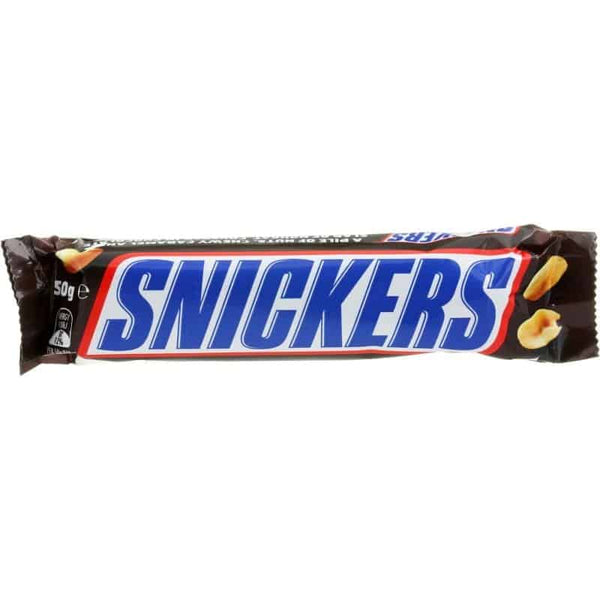 Mars Snickers Bar Milk Chocolate with Soft Nougat and Caramel Center with Fresh Roasted Peanuts (HEAT SENSITIVE ITEM - PLEASE ADD A THERMAL BOX TO YOUR ORDER TO PROTECT YOUR ITEMS 50g