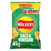 BEST BY APRIL 2024: Walkers Crisps Salt and Vinegar Flavour 45g