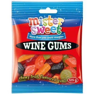 Mr Sweet Prepacks Wine Gums 125g