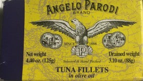 Angelo Parodi Tuna Fillet in Olive Oil Tin 125g
