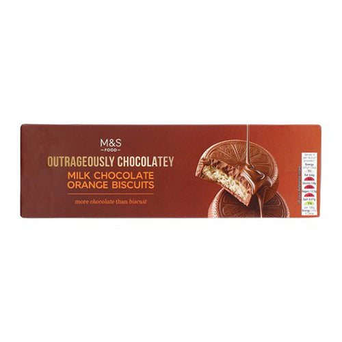 Marks and Spencer Outrageously Chocolatey Milk Chocolate Orange Biscuits 230g