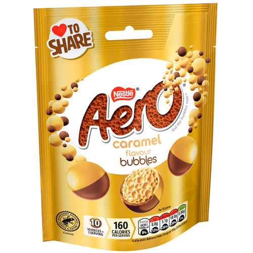 Nestle Aero Bubbles Caramel Pouch 92g