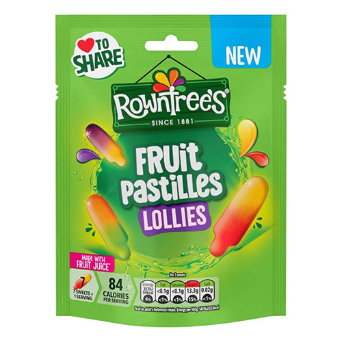 Nestle Rowntrees Fruit Pastille Lollies 130g