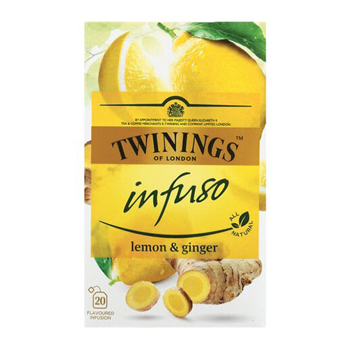 Twinings Of London Lemon and Chinese Ginger Tea Box 20Ct Teabags 45g