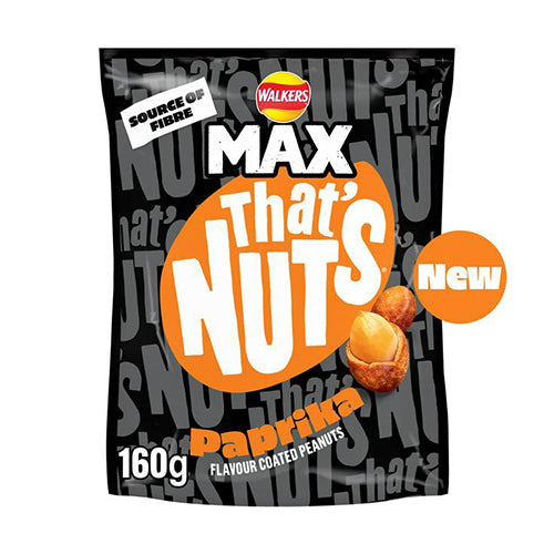 Walkers Thats Nuts Paprika Flavour Coated Peanuts 160g