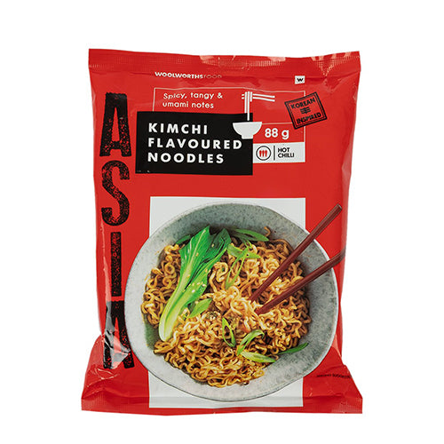 Woolworths Hot Chilli Kimchi Flavoured Noodles 88g