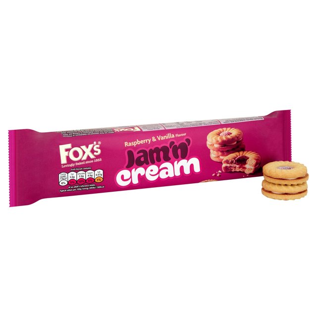 Foxs Jam N Cream Biscuits 150g British Food Shop