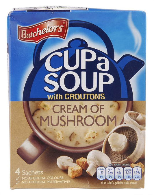 Batchelors Cup A Soup Cream of Mushroom with Croutons 4pk 99g