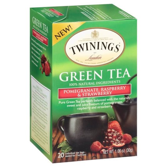 Twinings of London Tea - Pomegranate Raspberry and Strawberry (Pack of 20 Tea Bags) 30g
