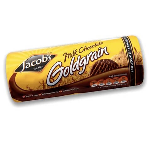 Jacobs Goldgrain Milk Chocolate HEAT SENSITIVE ITEM. PLEASE ADD ITEM 122942 TO THE ORDER TO TRY TO PROTECT CHOCOLATES FROM HEAT DAMAGE 240g