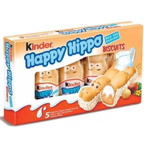 Ferrero Kinder Happy Hippo Biscuit Milk and Hazelnut  HEAT SENSITIVE ITEM. PLEASE ADD ITEM 122942 TO THE ORDER TO TRY TO PROTECT CHOCOLATES FROM HEAT DAMAGE. 103.5g