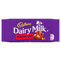 Cadbury Dairy Milk Fruit and Nut Large Bar (HEAT SENSITIVE ITEM - PLEASE ADD A THERMAL BOX TO YOUR ORDER TO PROTECT YOUR ITEMS 180g