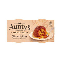 Auntys Steamed Ginger Syrup Puddings (Pack of Two) 190g