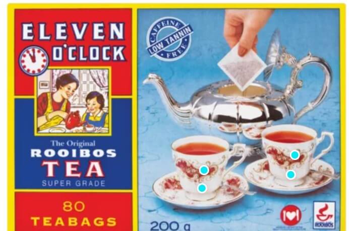 Eleven O Clock Tea Original Rooibos Tagless Tea Bags (Pack of 80 Bags) 200g
