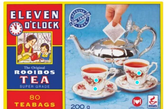 Eleven O Clock Tea Original Rooibos Tagless Tea Bags (Pack of 80 Bags) 200g