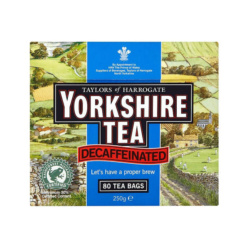 Taylors of Harrogate Yorkshire Decaf (Pack of 80 Tea Bags) 250g