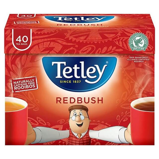 BEST BY MAY 2026: Tetley Redbush (Pack of 40 Tea Bags) 100g