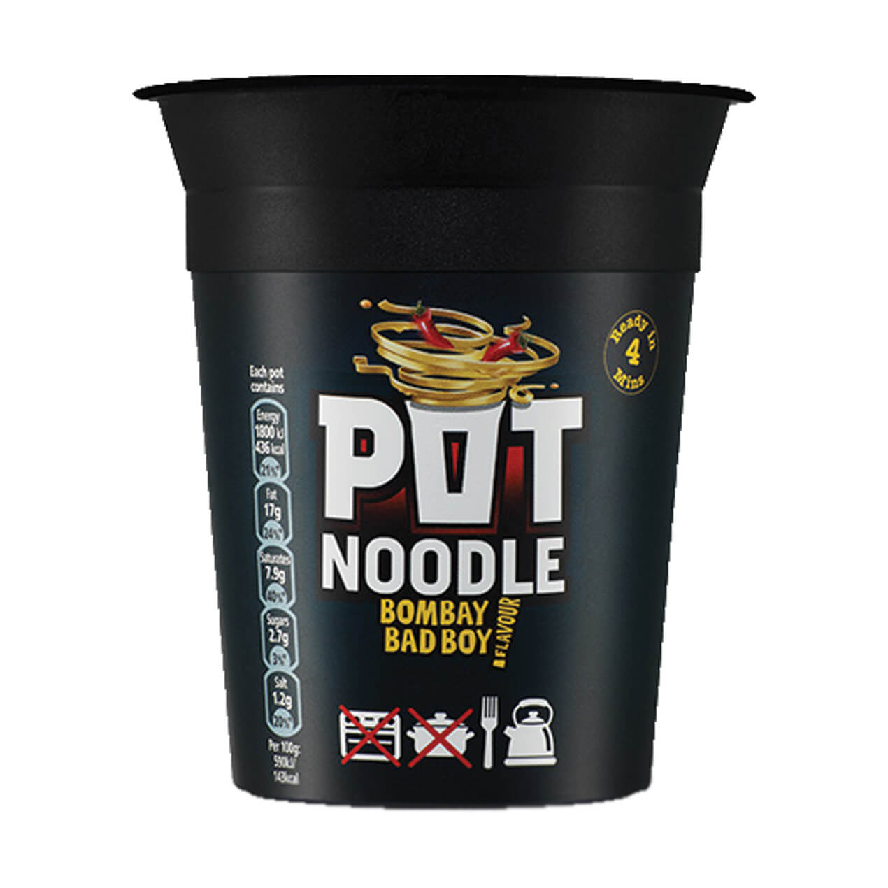 BEST BY APRIL 2026 Pot Noodle Bombay Bad Boy Flavor 90g