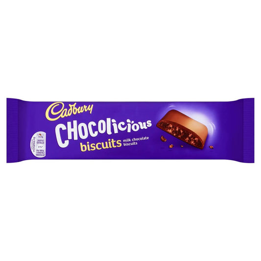 Cadbury Chocolicious Dairy Milk Biscuits  HEAT SENSITIVE ITEM. PLEASE ADD ITEM 122942 TO THE ORDER TO TRY TO PROTECT CHOCOLATES FROM HEAT DAMAGE. 110g