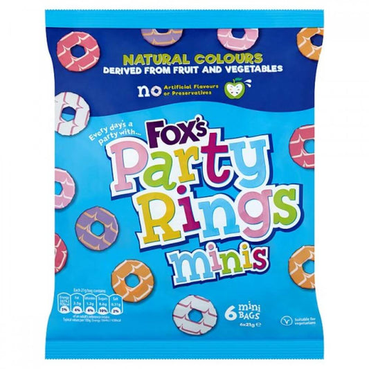 Foxs Party Rings Minis 6pk 126g
