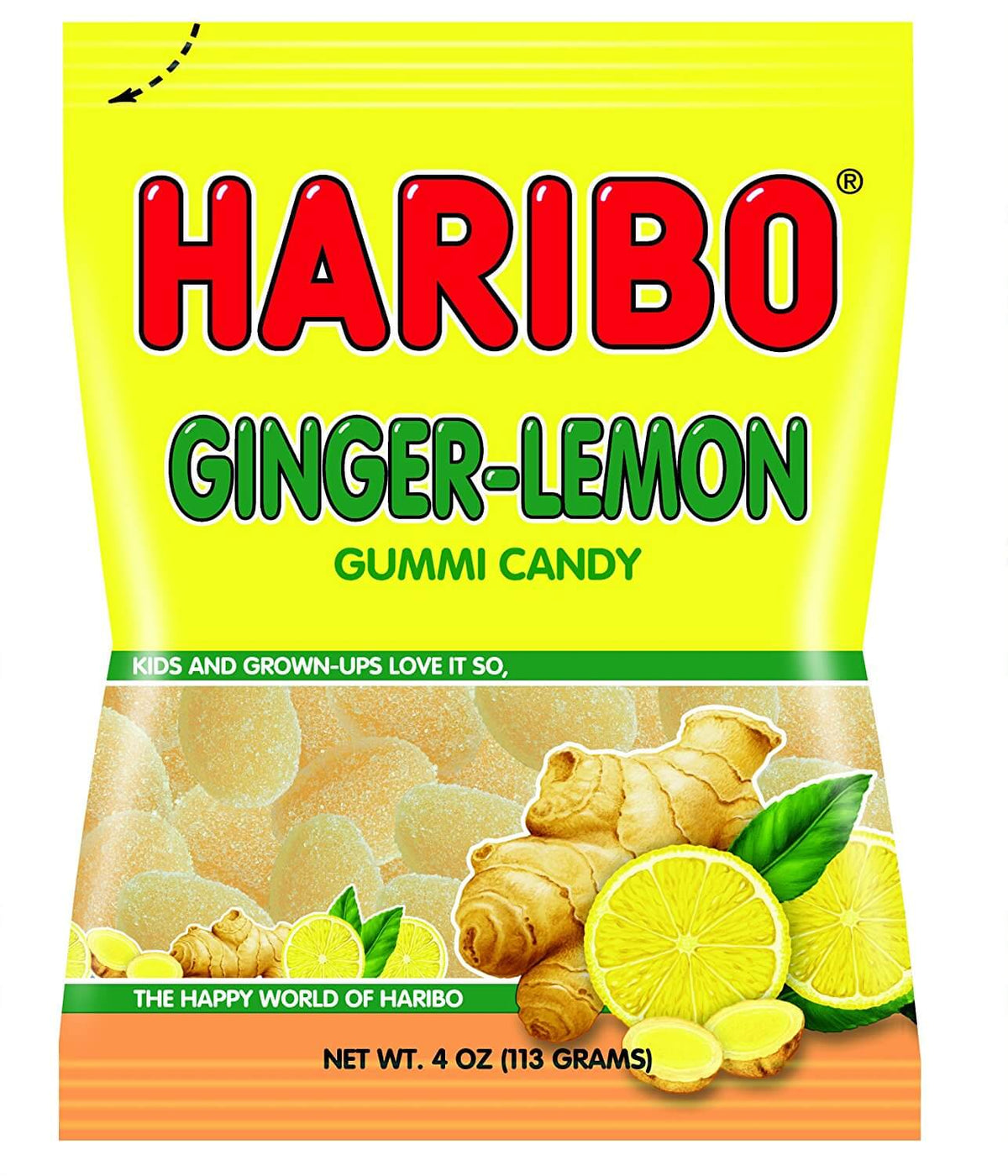 Haribo Ginger Lemon Gummi Candy 113g