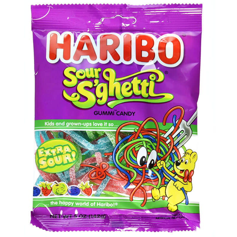 Haribo Sour S Ghetti Gummi Candy 142g