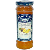 St Dalfour Pineapple and Mango Fruit Spread, An Old French Recipe 100% Fruit, No Cane Sugar. 284g