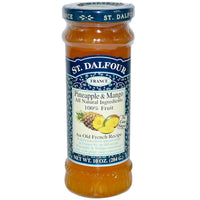 St Dalfour Pineapple and Mango Fruit Spread, An Old French Recipe 100% Fruit, No Cane Sugar. 284g