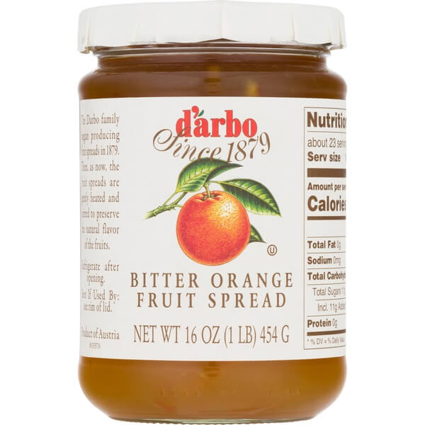 D Arbo Bitter Orange Fruit Spread Prepared According to Secret Traditional Austrian Recipes 454g