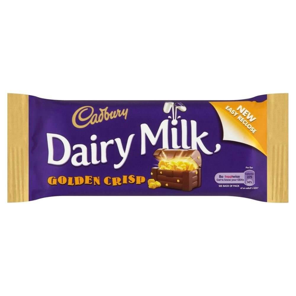 Cadbury Golden Crisp Bar  HEAT SENSITIVE ITEM. PLEASE ADD ITEM 122942 TO THE ORDER TO TRY TO PROTECT CHOCOLATES FROM HEAT DAMAGE. 54g