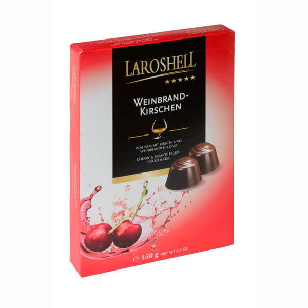 Laroshell Brandy Cherries in Dark Chocolate 150g