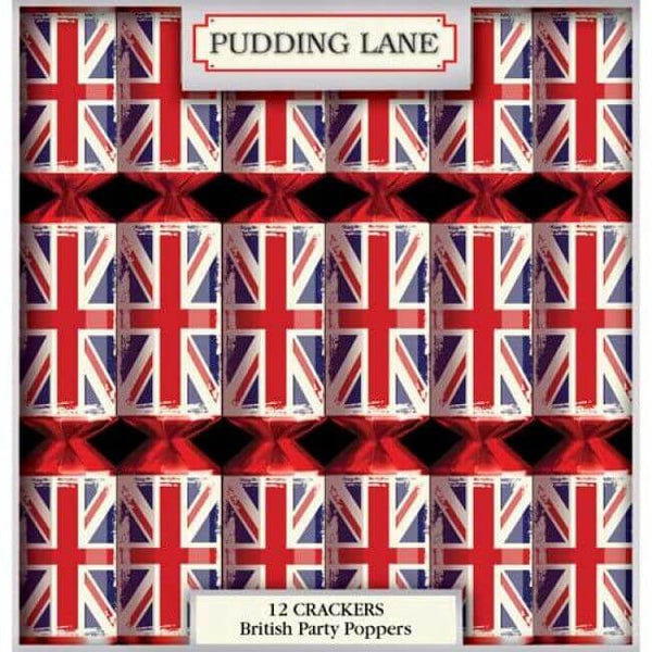 Pudding Lane Christmas Crackers Retro Union Jack 476g