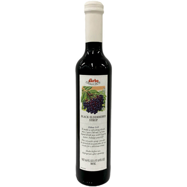 D Arbo Black Elderberry Syrup, Use to Make a Drink, On Desserts, or Add a Splash to Your Tea or Coffee 500ml