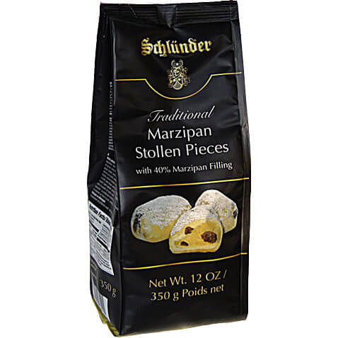 Schluender Traditional German Almond and Marzipan Stollen Pieces 350g