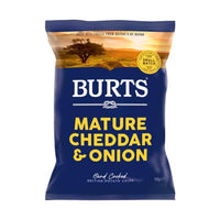 Burts Crisps Mature Cheddar And Green Onion Thick Cut Potato Chips 150g